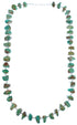 Genuine Sterling Silver Southwestern Turquoise Bead Necklace RX117559